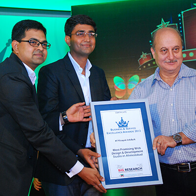 Best Web Designing Company Award – by Anupam Kher
